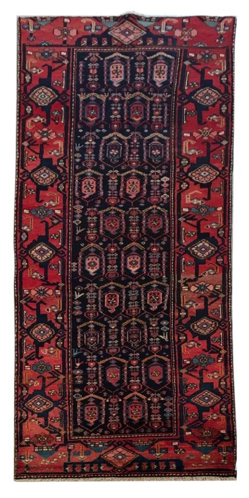 3x10 Authentic Hand-knotted Persian Hamadan Rug - Iran - bestrugplace