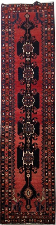 4x14 Authentic Hand-knotted Persian Hamadan Rug - Iran - bestrugplace