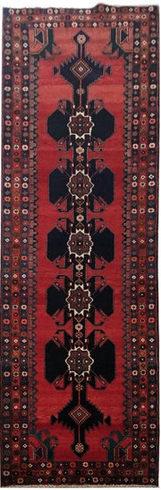 4x14 Authentic Hand-knotted Persian Hamadan Rug - Iran - bestrugplace