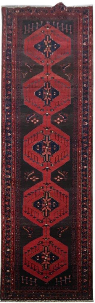 3x13 Authentic Hand-knotted Persian Hamadan Rug - Iran - bestrugplace