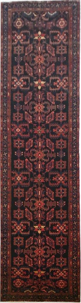 4x14 Authentic Hand-knotted Persian Hamadan Rug - Iran - bestrugplace