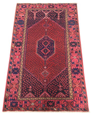 4' x 7' Red Persian Zanjan Rug