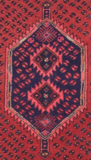 4' x 7' Red Persian Zanjan Rug