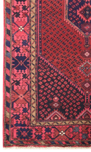 4' x 7' Red Persian Zanjan Rug