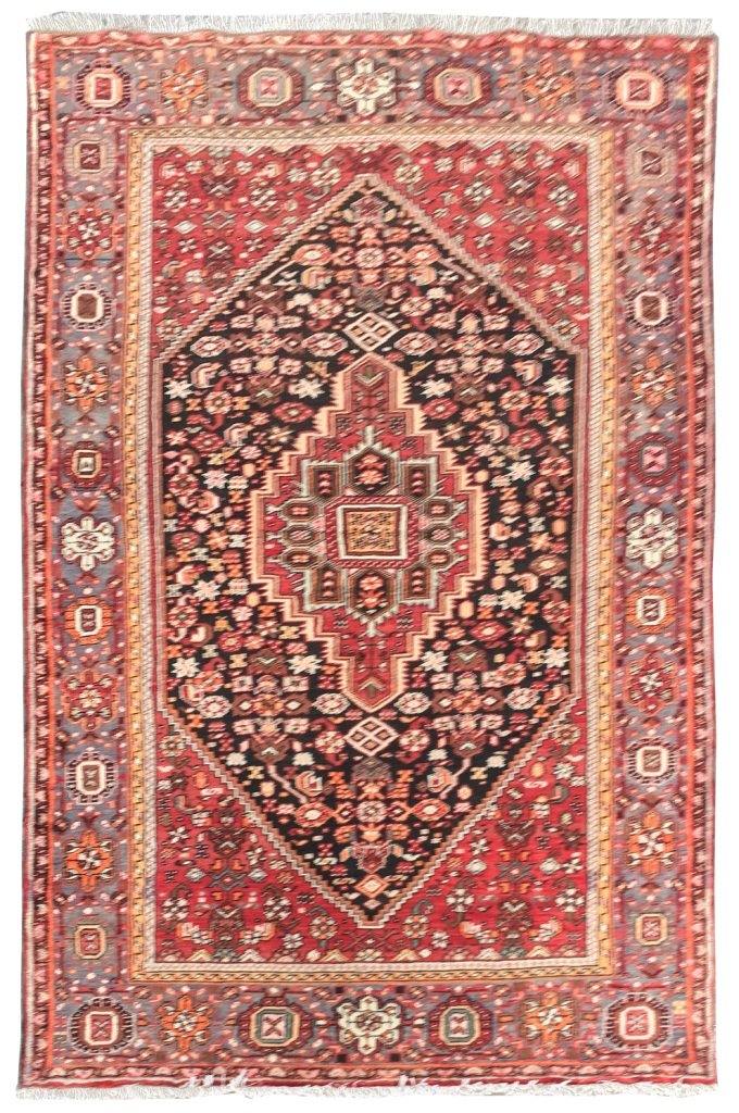 4x7 Authentic Hand-knotted Persian Zanjan Rug - Iran - bestrugplace