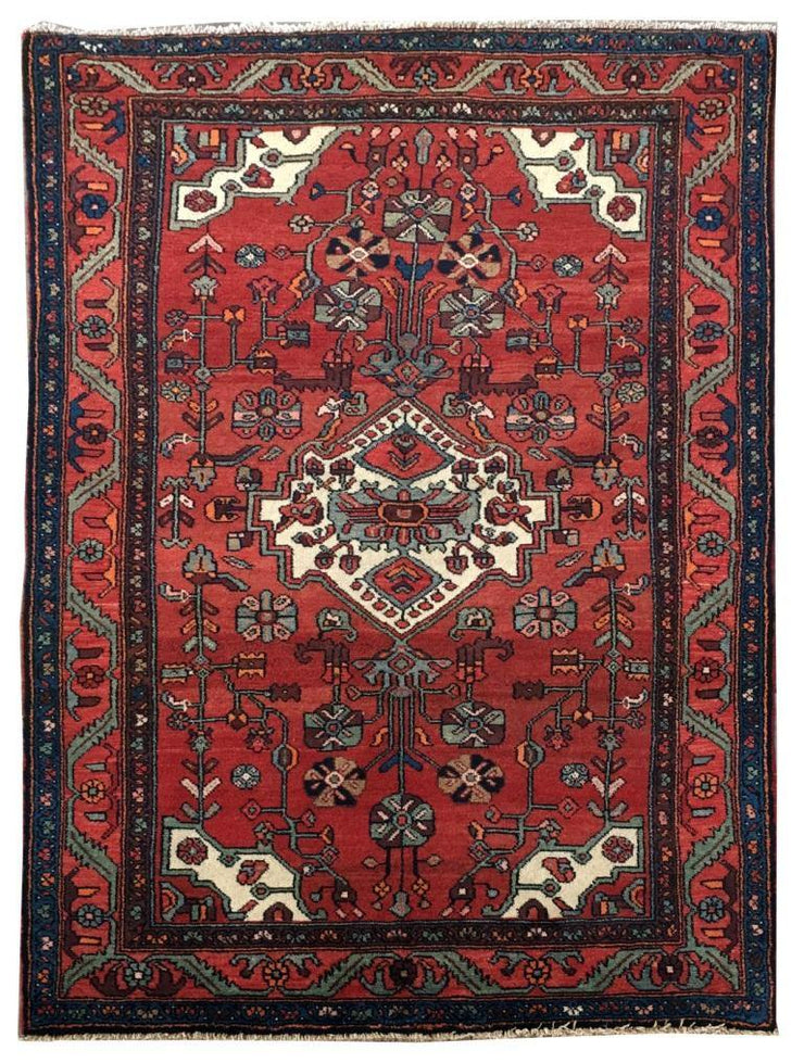 5x6 Authentic Hand-knotted Persian Hamadan Rug - Iran - bestrugplace