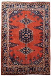 6' x 8' Orange Persian Vis Rug