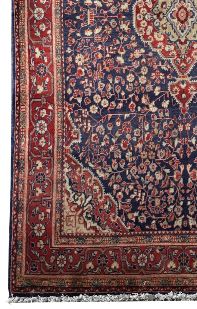 4' x 7' Navy Blue Persian Jozan Rug