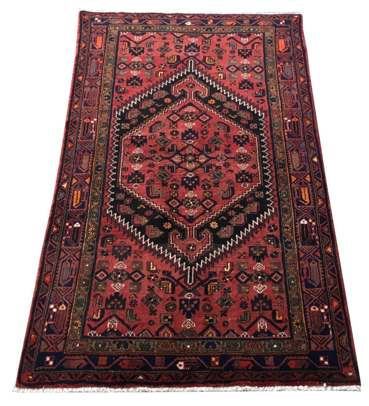 4' x 7' Red Persian Zanjan Rug