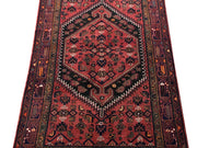 4' x 7' Red Persian Zanjan Rug