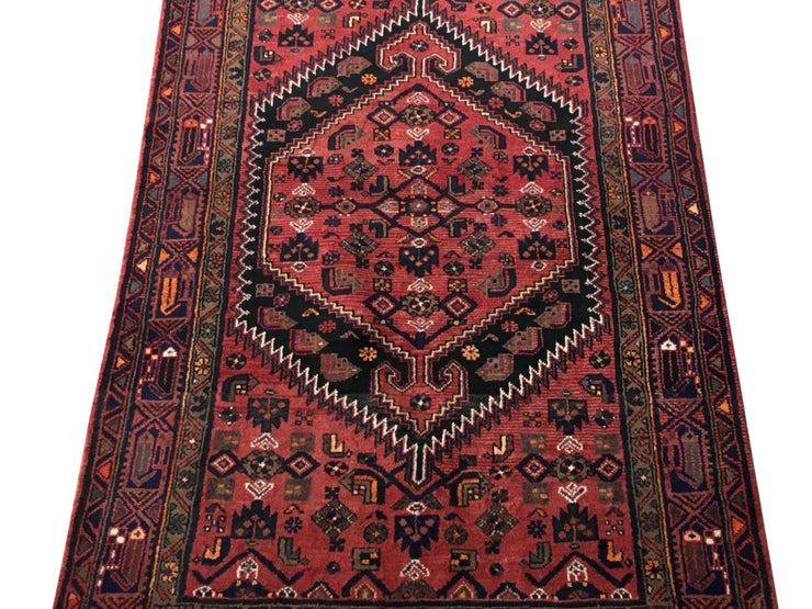 4' x 7' Red Persian Zanjan Rug