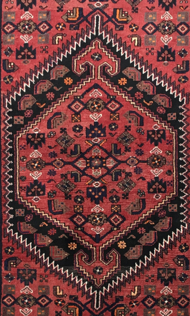 4' x 7' Red Persian Zanjan Rug