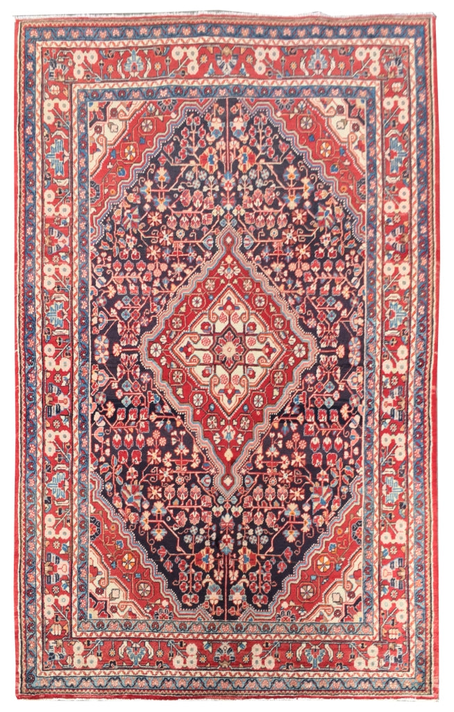 5' x 7' Red Persian Jozan Rug