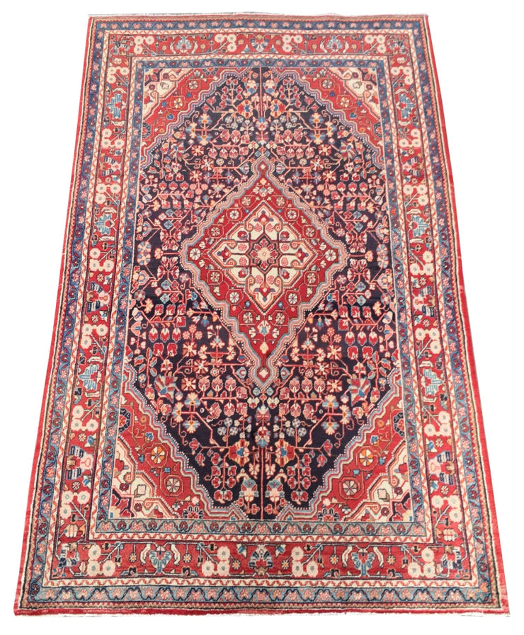 5' x 7' Red Persian Jozan Rug