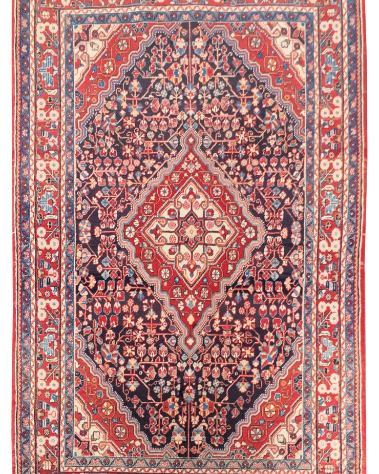 5' x 7' Red Persian Jozan Rug