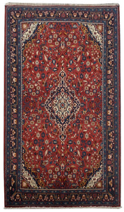 5' x 8' Brownish Red Persian Jozan Rug