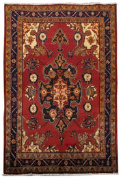 5' x 7' Red Brown Persian Kolyaei Rug