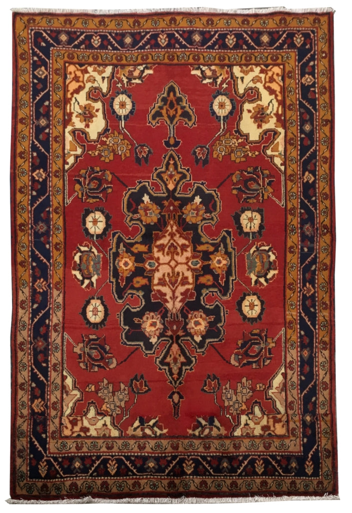 5' x 7' Red Brown Persian Kolyaei Rug