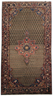 5' x 9' Coffe Brown Persian Kolyaei Rug