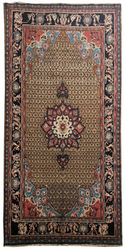 5' x 11' Dull Brown Persian Kolyaei Rug