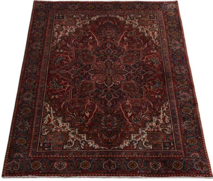 7' x 10' Maroon Persian Kashan Rug