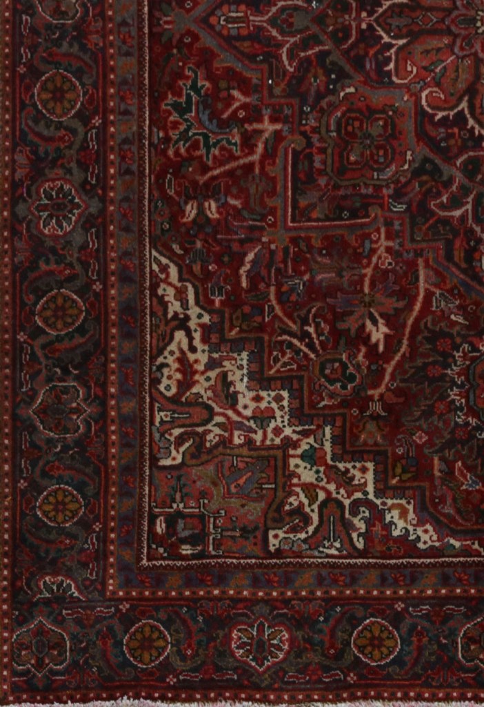 7' x 10' Maroon Persian Kashan Rug