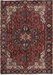 8' x 11' Salmon Red Persian Heriz Rug