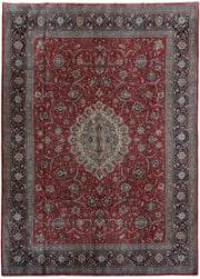 9' x 13' Red Persian Sarouk Rug