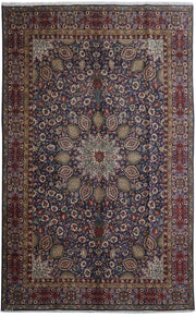 10' x 16' Purply Blue Persian Tabriz Rug