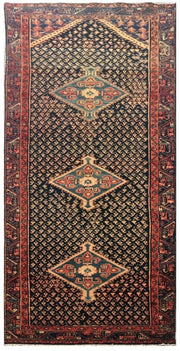 3x12 Authentic Hand-knotted Persian Hamadan Rug - Iran - bestrugplace