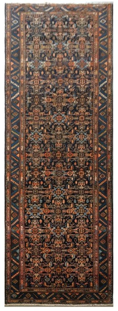 Luxurious 4x14 Authentic Hand-knotted Persian Zanjan Rug - Iran - bestrugplace