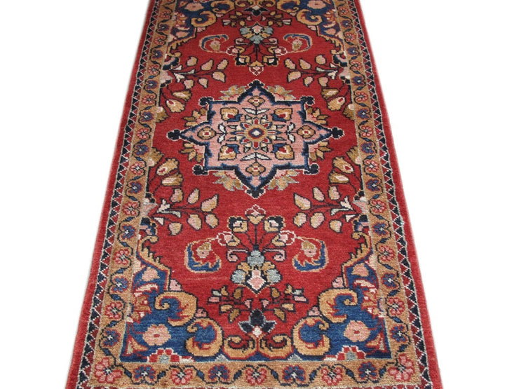 2' x 4' Red Persian Hamadan Rug