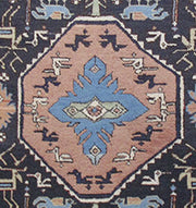 2' x 4' Navy Blue Persian Hamadan Rug