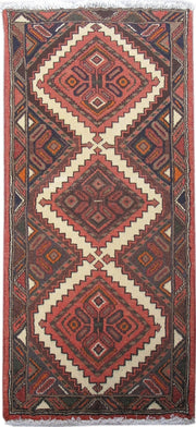 2' x 4' Red Persian Mahal Rug