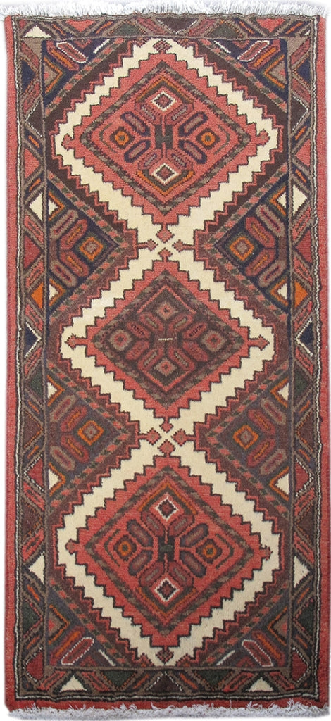 2' x 4' Red Persian Mahal Rug