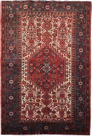 4' x 6' Red Persian Zanjan Rug