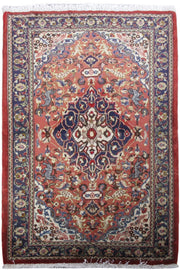 3' x 4' Red Persian Ghom Rug