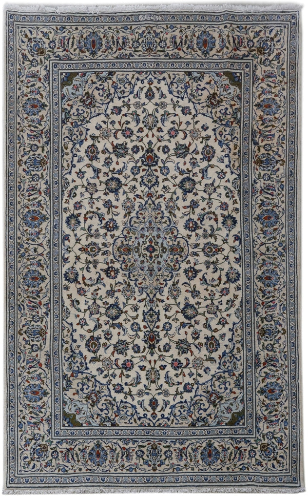 6' x 10' Ivory Persian Signed Ardakan Rug