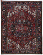 8' x 11' Rust Red Persian Heriz Rug