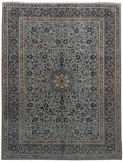 10' x 13' Green Persian Kashan Rug