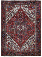 8' x 11' Pale Red Persian Heriz Rug