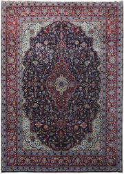 10' x14' Rufous Red Persian Signed Kashan Rug