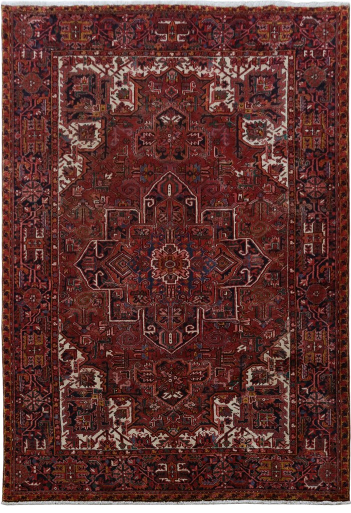 10' x 13' Red Persian Heriz Rug