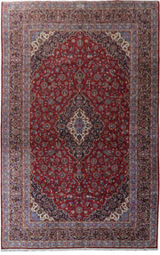 10' x 16' Red Persian Signed Kashan Rug