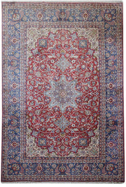 10' x 15' Red Persian Isfahan Rug