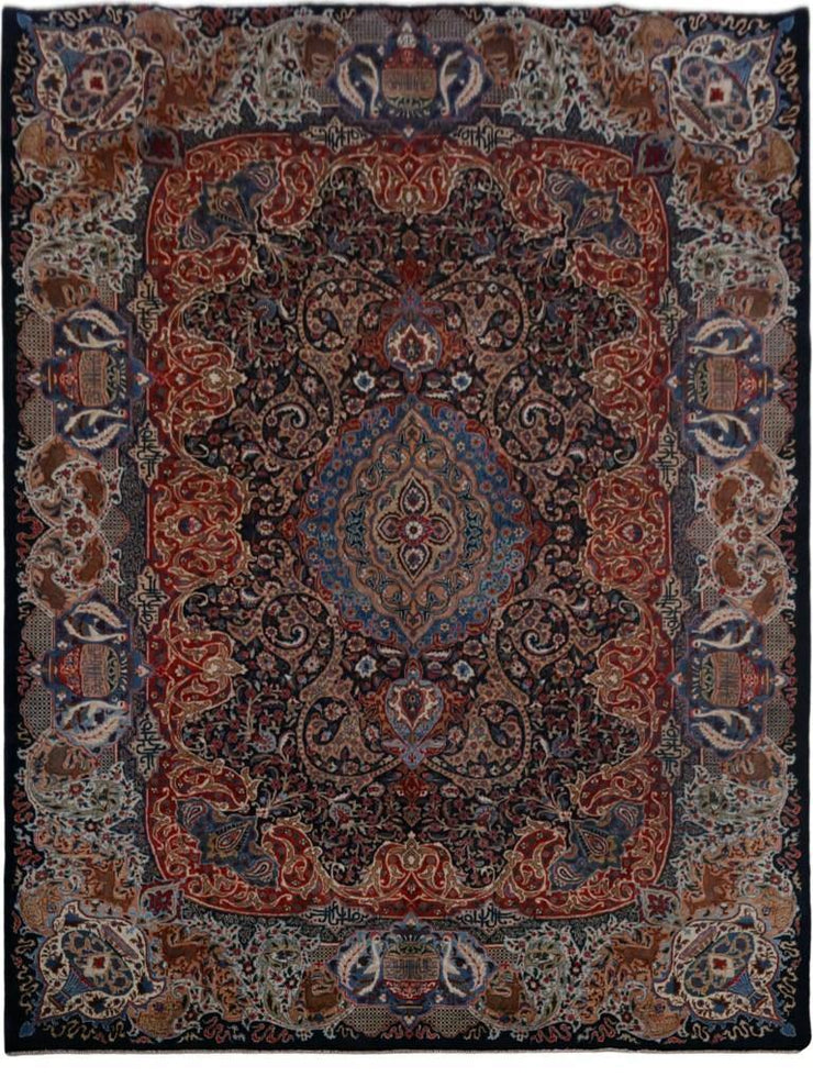 10x13 Authentic Hand-knotted Persian Signed Kashmar Rug - Iran - bestrugplace