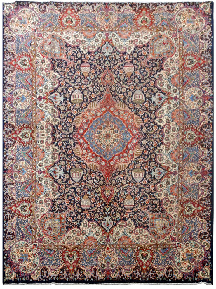 13' x 10' Multi Color Persian Kashmar Rug