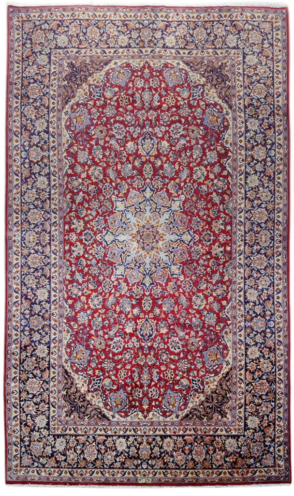 10' x 16' Brick Red Persian Signed Isfahan Rug