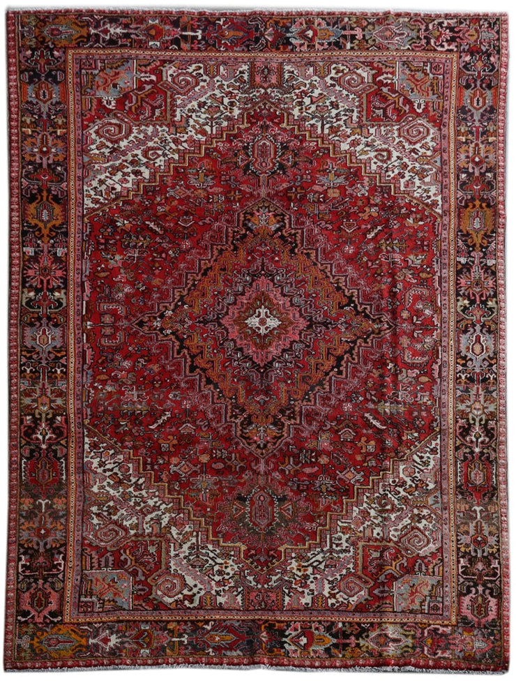 9' x 12' Red Persian Heriz Rug