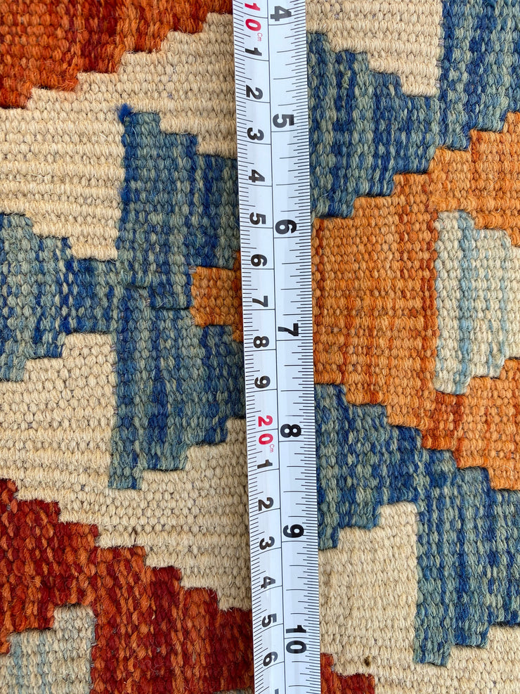 10' x 13' Multi-Color Red Kilim Rug